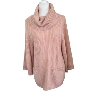 Reg $100 Cliche Couture Pink Oversized Sweater with Cozy Knit size M